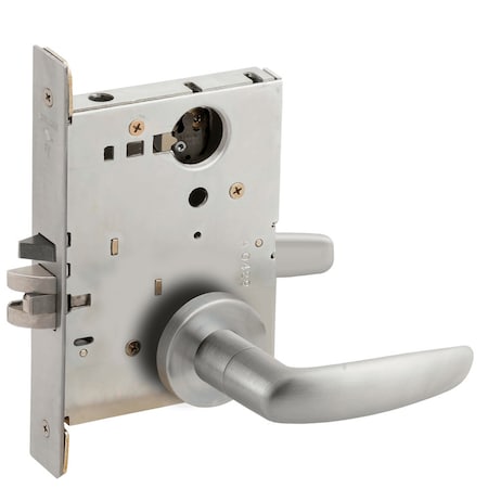 Schlage Grade 1 Classroom Mortise Lock, Less Cylinder, 07 Lever, A Rose, Satin Chrome Fnsh, Field Reversible L9070L 07A 626